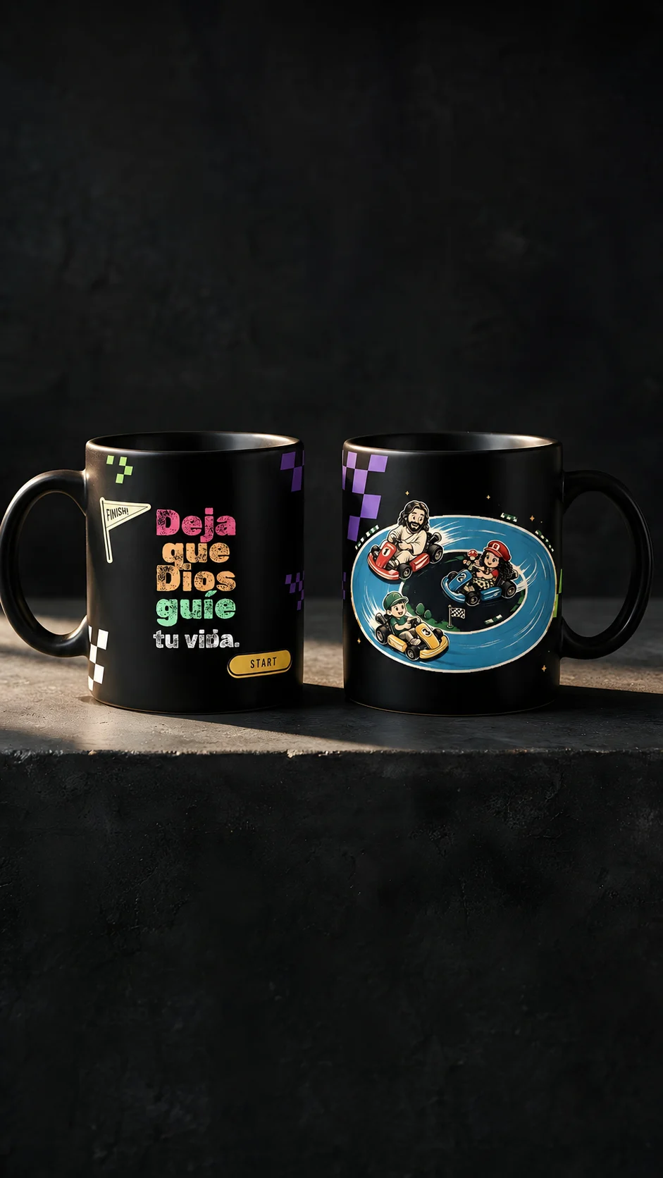Taza negra personalizada